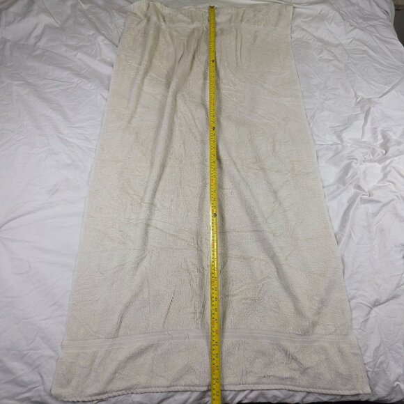 Vintage Stevens White Bath Towel 53x29.5 Made In USA Summer Solid - Picture 5 of 7